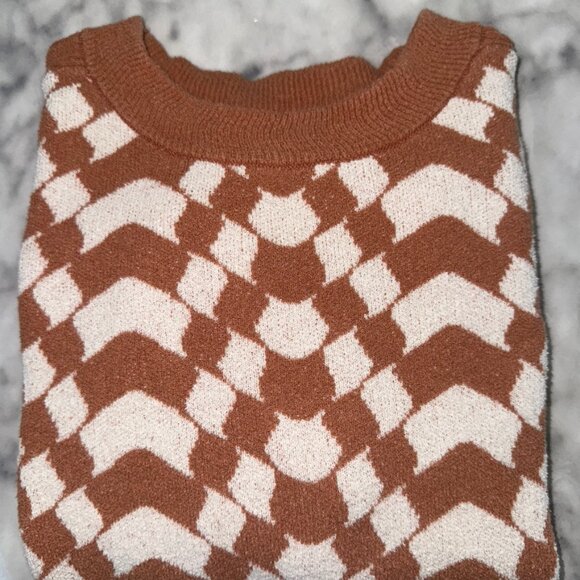 SPIRITUAL GANGSTER Pull Over Sweater – Brown/White – Size XS - Picture 3 of 3